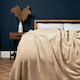 image 2 of BHS Jumbo Microfleece Throw | Cream | Latte | 1