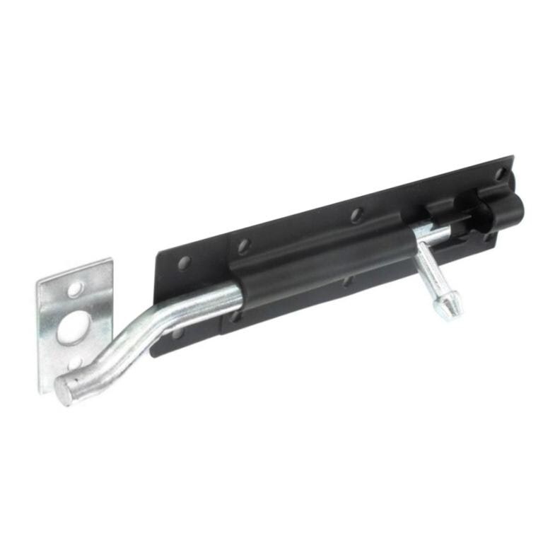 Securit Necked Tower Bolt - Black - 150mm