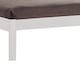 image 3 of 4ft6 Double White wood wooden bed frame.Low foot end, bedstead. Shaker style, horizontal top rail.