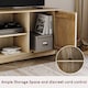 image 4 of Vida Designs Panama 2 Door 1 Shelf Flat Screen TV Unit Stand, Solid Pine Wood