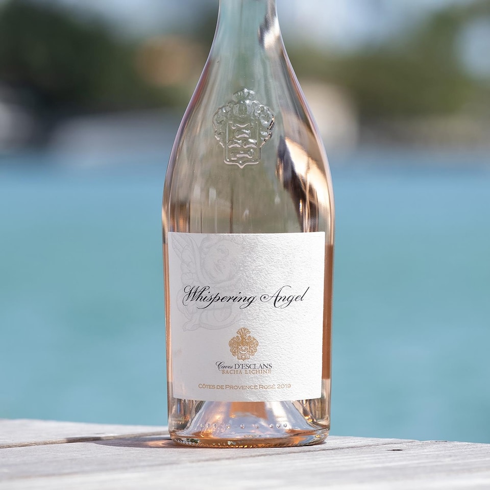 image 1 of Whispering Angel Rose Happy Birthday Engraved 75cl