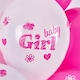 image 2 of Baby Girl Latex Balloons 33cm / 13 in - Pack of 6