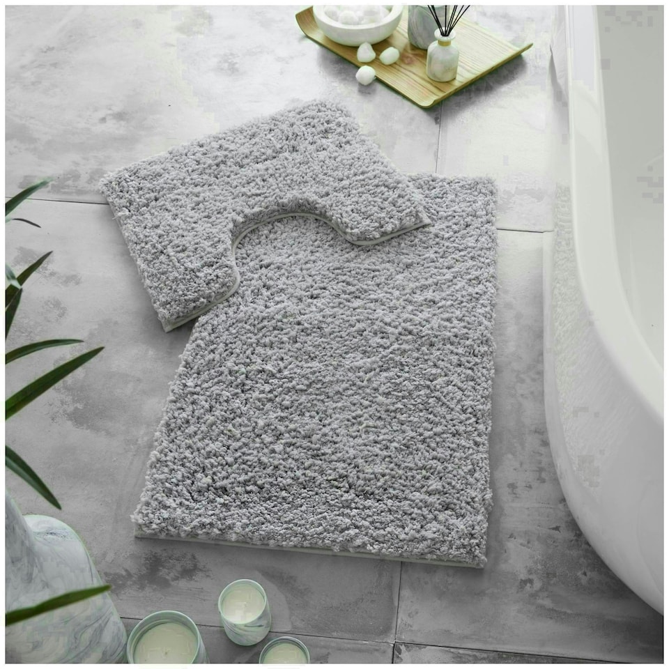 image 1 of VELVETIO Bath Mats & Pedestal Mat Set Anti Slip Super Soft Water Absorbent Yellow | Ochre