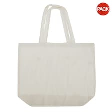 Westford Mill Maxi Tote/Shopper Bag For Life (Pack of 2) - White - One Size White