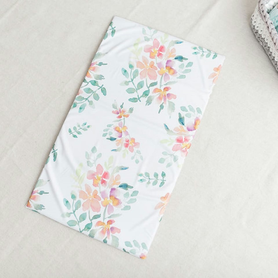 image 1 of The Gilded Bird Travel Baby Changing Mat - Pretty Stems