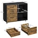 image 3 of Yaheetech 3-Drawer and 2- Open Shelf Vintage File Cabinet