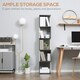 image 5 of HOMCOM 5-Tier Bookshelf Freestanding Bookcase Storage Shelves, White