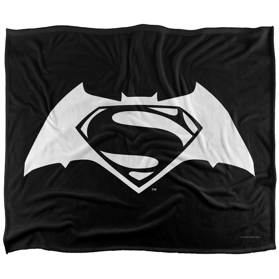 image 1 of Batman V Superman Logo Blanket - Multicoloured - One Size