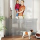image 7 of PawHut Retractable Stair Gate, Dog Gate Extends Up to 140 cm Wide, Grey
