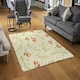 image 2 of Green Branches on Light Background (Rug) Green | Medium: 80x150cm
