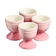 image 1 of Cooks Professional 4 Piece Egg Cup Set - Dishwasher Safe Stoneware | Pink | Pink | 4
