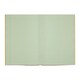 image 7 of Pack of 10 Rhino A4 48 Page Yellow with Green Tinted Paper 8mm Lined with Margin Exercise Books