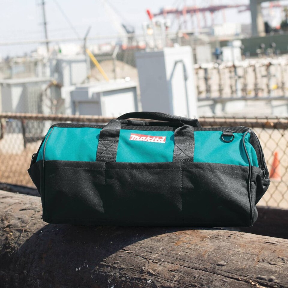 image 1 of Makita 831303 9 Black Blue Contractors Tool Bag 19in
