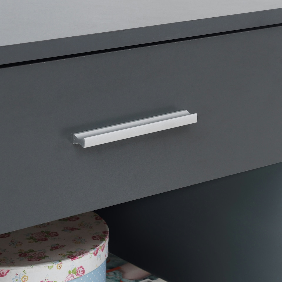 image 1 of Rio Costa Bedside with 1 Drawer Grey