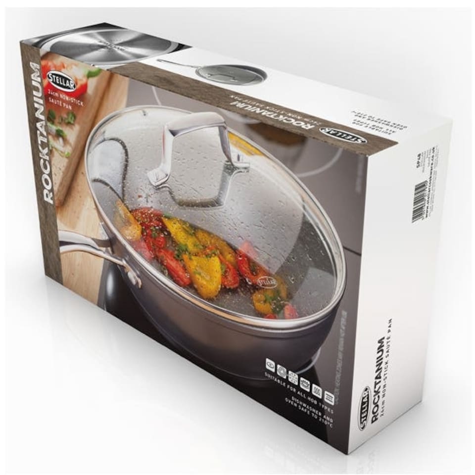 image 1 of Stellar Rocktanium 24cm Sauté Pan
