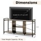 image 2 of COSTWAY TV Stand for 55 Inches Entertainment Center Brown Brown