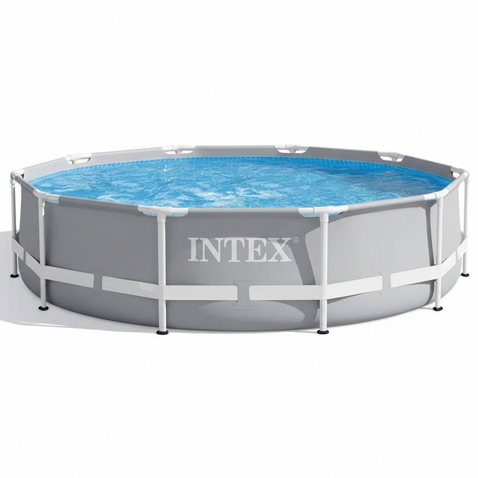 image 1 of Intex Prism Frame Pool With Filter Pump - Grey