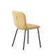 image 4 of Set of 4 Teddy Faux Fur Stitched Design Dining Chairs Yellow Bella by MCC