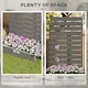 image 3 of Outsunny Raised Garden Bed with Trellis Standing Patio Planter Box Dark Grey | Grey | Dark Grey