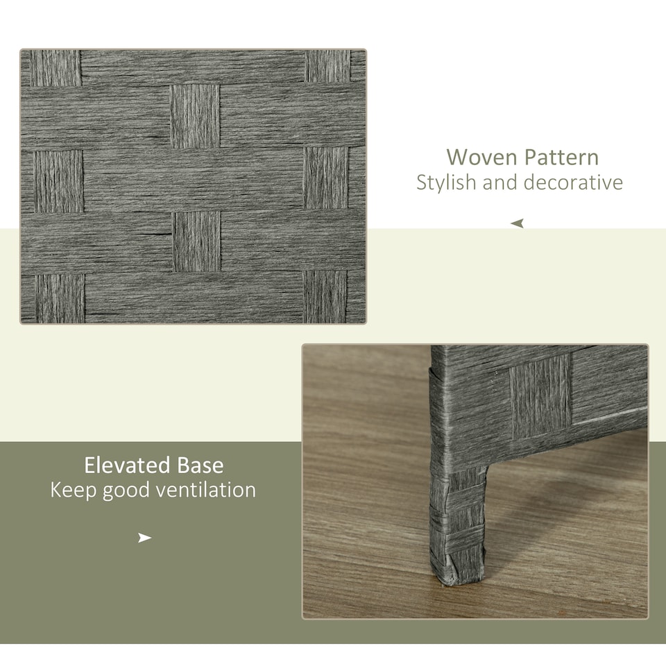 image 1 of HOMCOM 4 Panel Folding Room Dividers for Wall, Privacy Screen Panels, Grey | Grey
