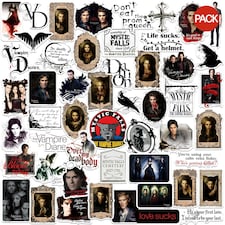 Vampire Diaries Deluxe Stickers (Pack of 100) - Multicoloured - One Size