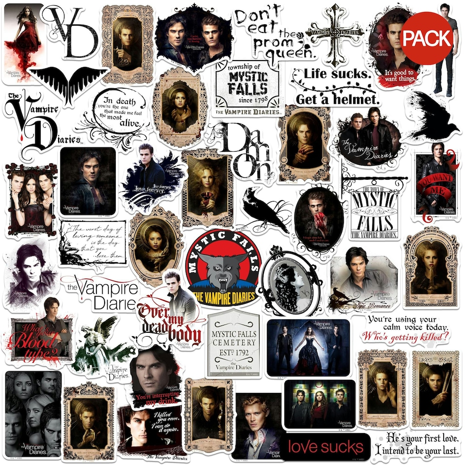 image 1 of Vampire Diaries Deluxe Stickers (Pack of 100) - Multicoloured - One Size