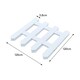 image 5 of Living and Home Wooden Christmas Tree Picket Fence for Decoration - White