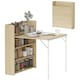 image 1 of HOMCOM Folding Dining Table, Kitchen Table with Shelves