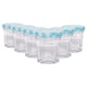 image 1 of Argon Tableware Glass Jam Jars with Blue Gingham Lids - 30ml - Pack of 6