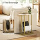 image 4 of HOMCOM Narrow Side Table, End Table with Magazine Holder for Small Spaces | White | White