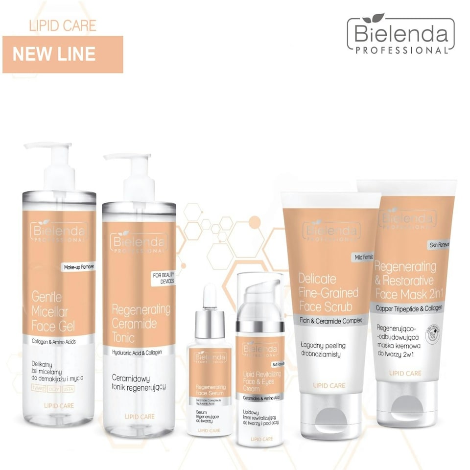 image 1 of Bielenda Professional Lipid Care Gentle Micellar Face Gel with Collagen & Amino Acids 500ml