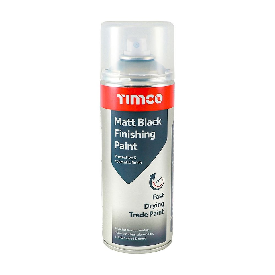 image 1 of Timco - Matt Black Finishing Paint (Size 380ml - 1 Each)