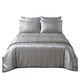 image 1 of Shimmer Duvet Cover Set Luxury Bedding with Elegant Metallic Finish | Silver | Double