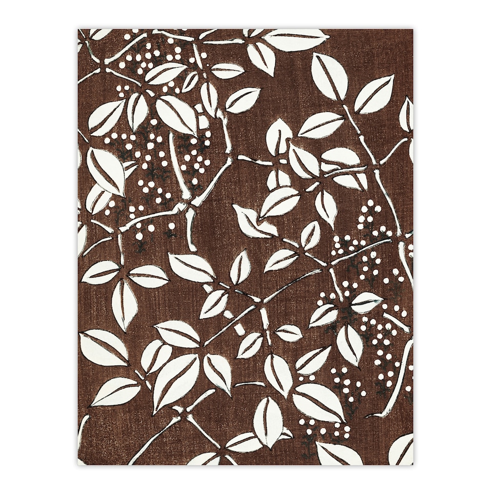 image 1 of Tree Branch Leaf Pattern Retro Japan Wall Art Print Bijutsukai 18x24"