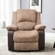 image 7 of Postana Dual Motor Electric Rise Recliner Jumbo Cord Fabric Chair (Brown)