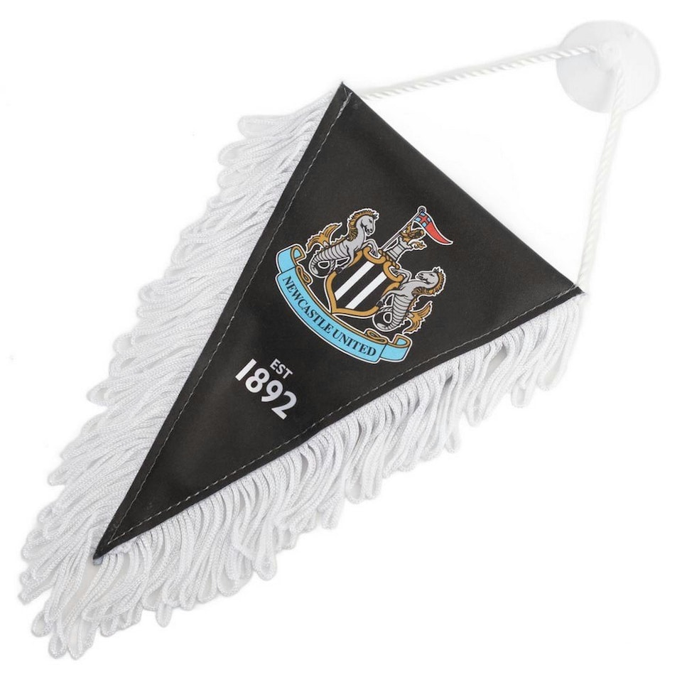 image 1 of Newcastle United FC Triangular Pennant - White/Black/Grey - Mini