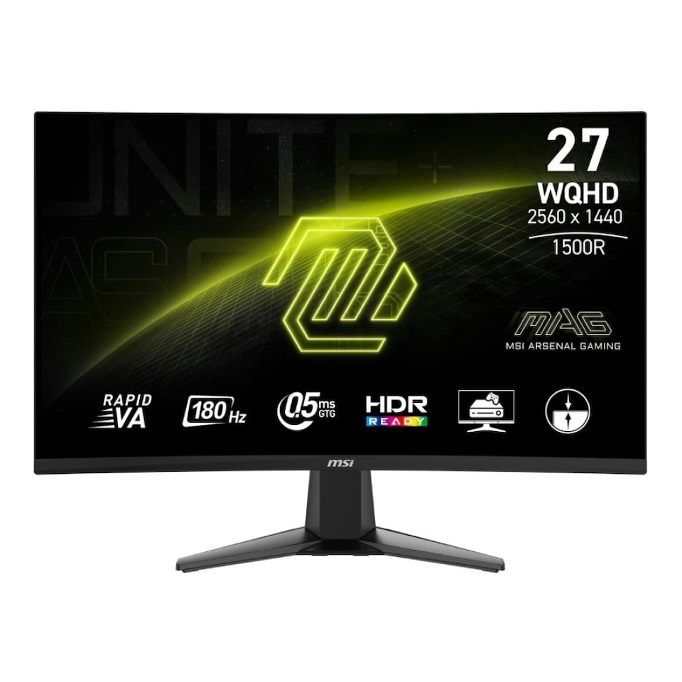 MSI MAG 27CQ6F 27" Curved QHD 180Hz 0.5ms Gaming monitor