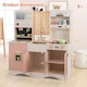 image 2 of COSTWAY Kids Kitchen Playset Toddlers Wooden Pretend Play Kitchen Toy
