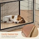 image 6 of Yaheetech 96 cm W Dog Crate Furniture | Grey | One Size