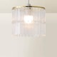 image 4 of ValueLights Aldgate Textured Acrylic Ceiling Lamp Shade and Bulb | Silver