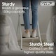 image 10 of Oypla Foldable 2 Step Ladder Stepladder Non Slip Tread Safety Steel White