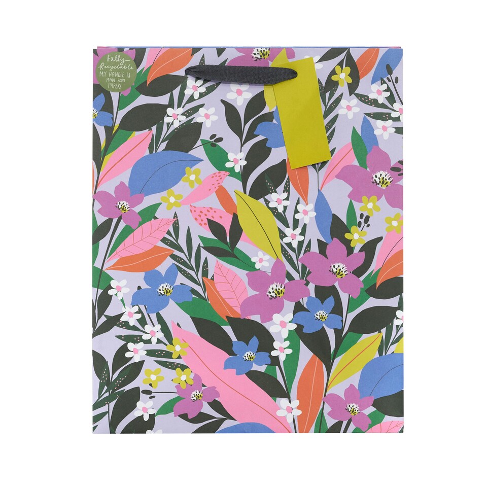 image 1 of Bountiful Floral Large Gift Bag - Pack of 3