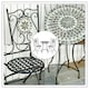 image 6 of Outsunny 3 Pcs Mosaic Tile Garden Bistro Set Outdoor w/ Table 2 Folding Chairs