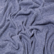 Minerva Core Range Blue Melange Tubular Ribbing Stretch Knit Fabric for Dressmaking, 70cm / 27" Wide - per metre
