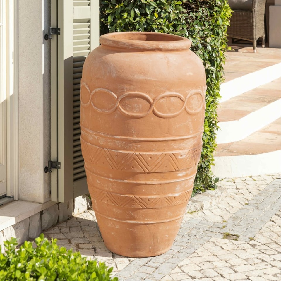 image 1 of Primrose Terracotta Tall Vase Planter 100cm | Red | Terracotta