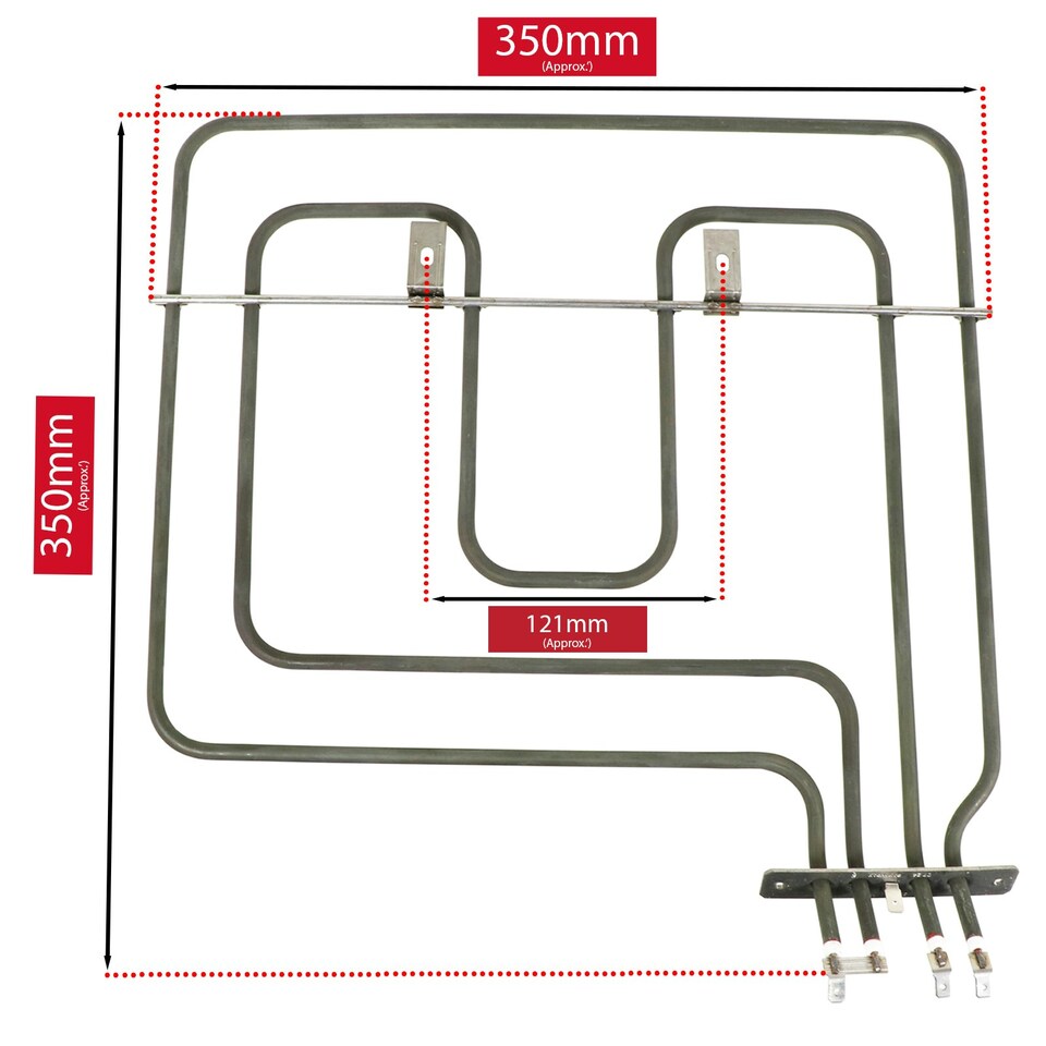 image 1 of SPARES2GO Dual Circuit Oven Grill Element compatible with Flavel Oven Cooker (2200W)