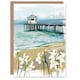 image 1 of Scottish Beach Pier Lily Wildflowers Him Her Birthday Card