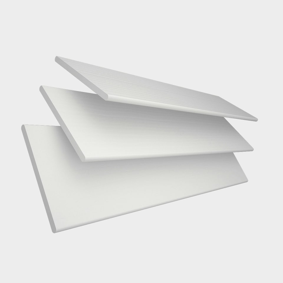 image 1 of 100cm Serene Faux Wood Venetian Blinds with Tapes (120cm Drop) | White | White