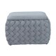 image 5 of Plumeo Velvet Storage Ottoman - Grey