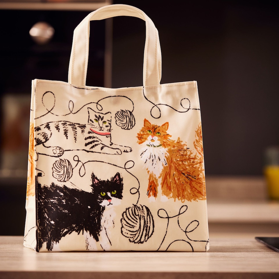image 1 of Ulster Weavers Feline Friends PVC Bag - Small Grey